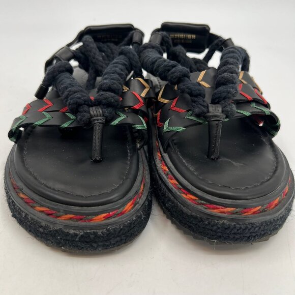 FARM Rio Black Red Platform Lace Up Sandals | Size 8 - Picture 8 of 10